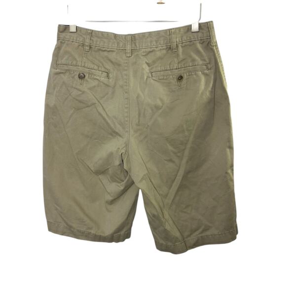 Lands End Traditional Fit 10.5" Khaki Flat Front Chino Shorts Men's Size 30 - Picture 3 of 3